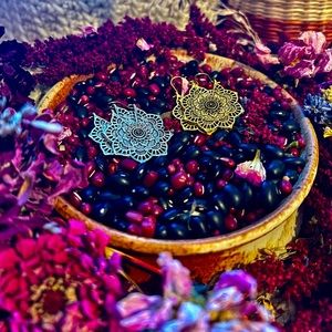Mandala Earrings - medium - Gold and Silver
